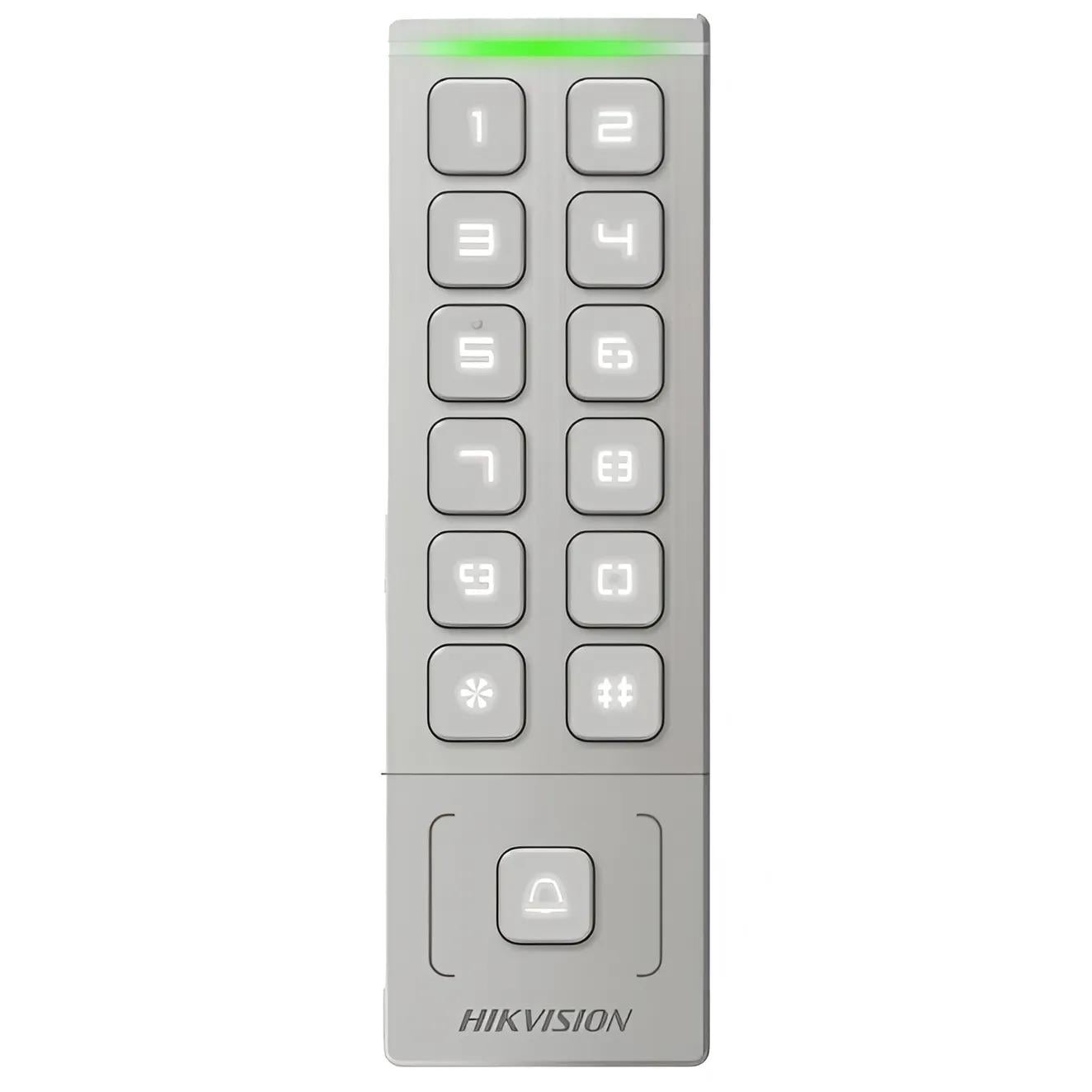 Терминал-считыватель доступа по карте/паролю Hikvision DS-K1T805MX Mifare защита IP65 Wi-Fi Серый (cd083e1a)