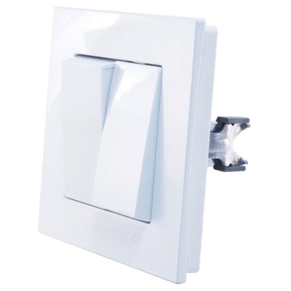 Вимикач 2-клавішний Gunsan Eqona 1401100100103 Білий - фото 4 Вимикач 2-клавішний Gunsan Eqona 1401100100103 Білий - фото 4