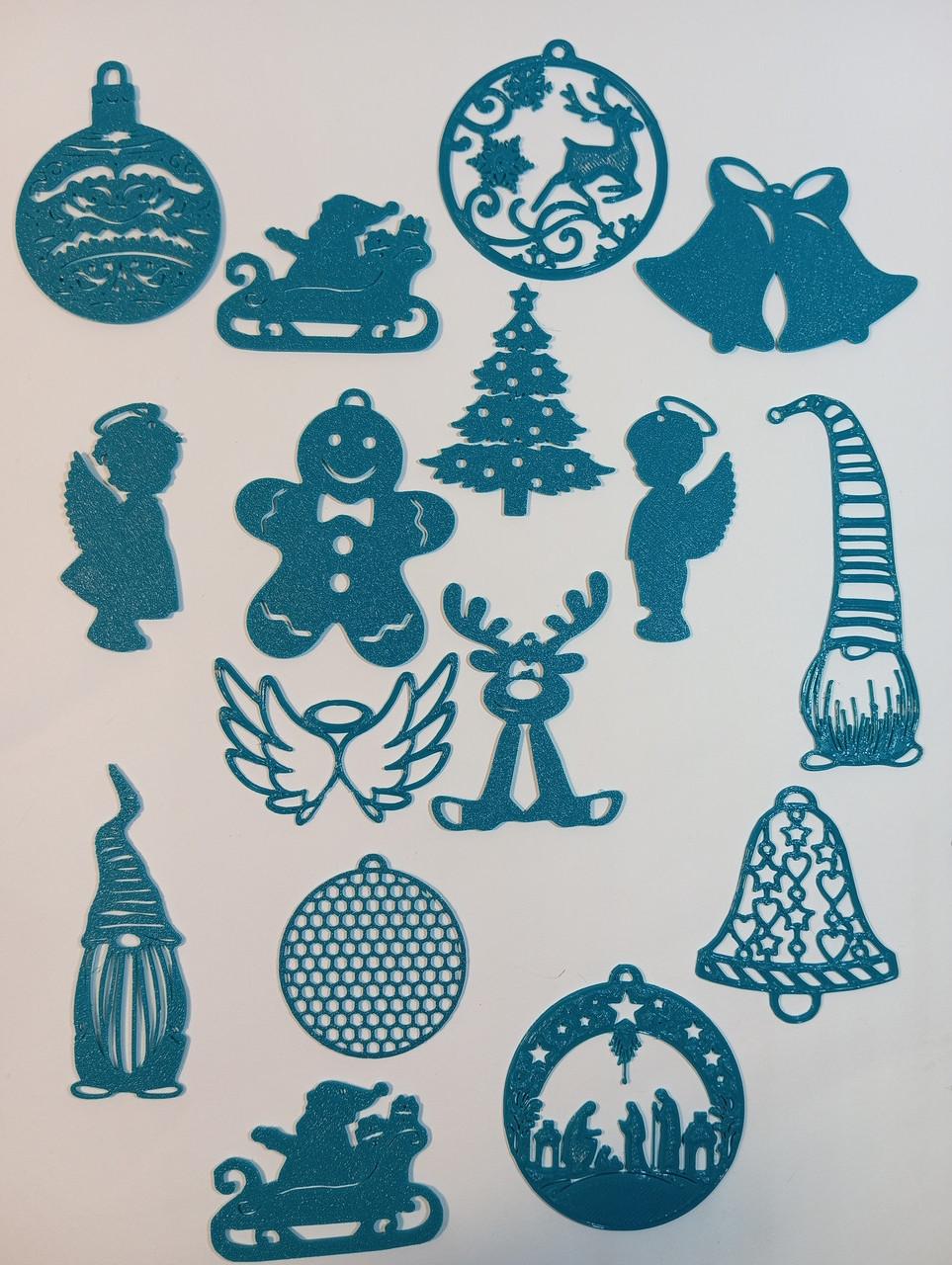 Набір різдвяних підвісок Christmas Tags/Christmas Ornaments 24 шт. 6 см 3D-друк Набір різдвяних підвісок Christmas Tags/Christmas Ornaments 24 шт. 6 см 3D-друк