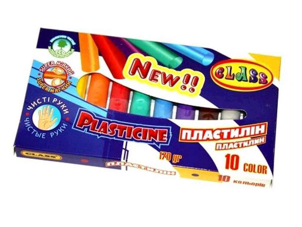 Пластилин CLASS 10 цветов Чистые руки ECO 170 г 7626 (909598)