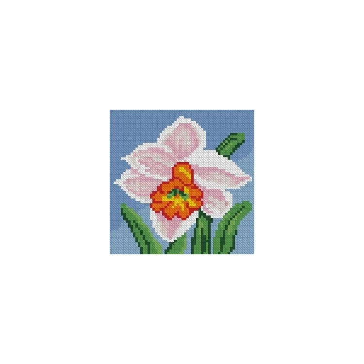 Алмазная мозаика Маленький нарцис 15x15 см (DM.026)