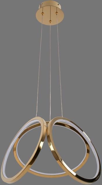 LED-люстра подвесная Sirius с тремя плафонами 3000/6500К IP20 N SC-3965-600 132W Золотой (28688157)