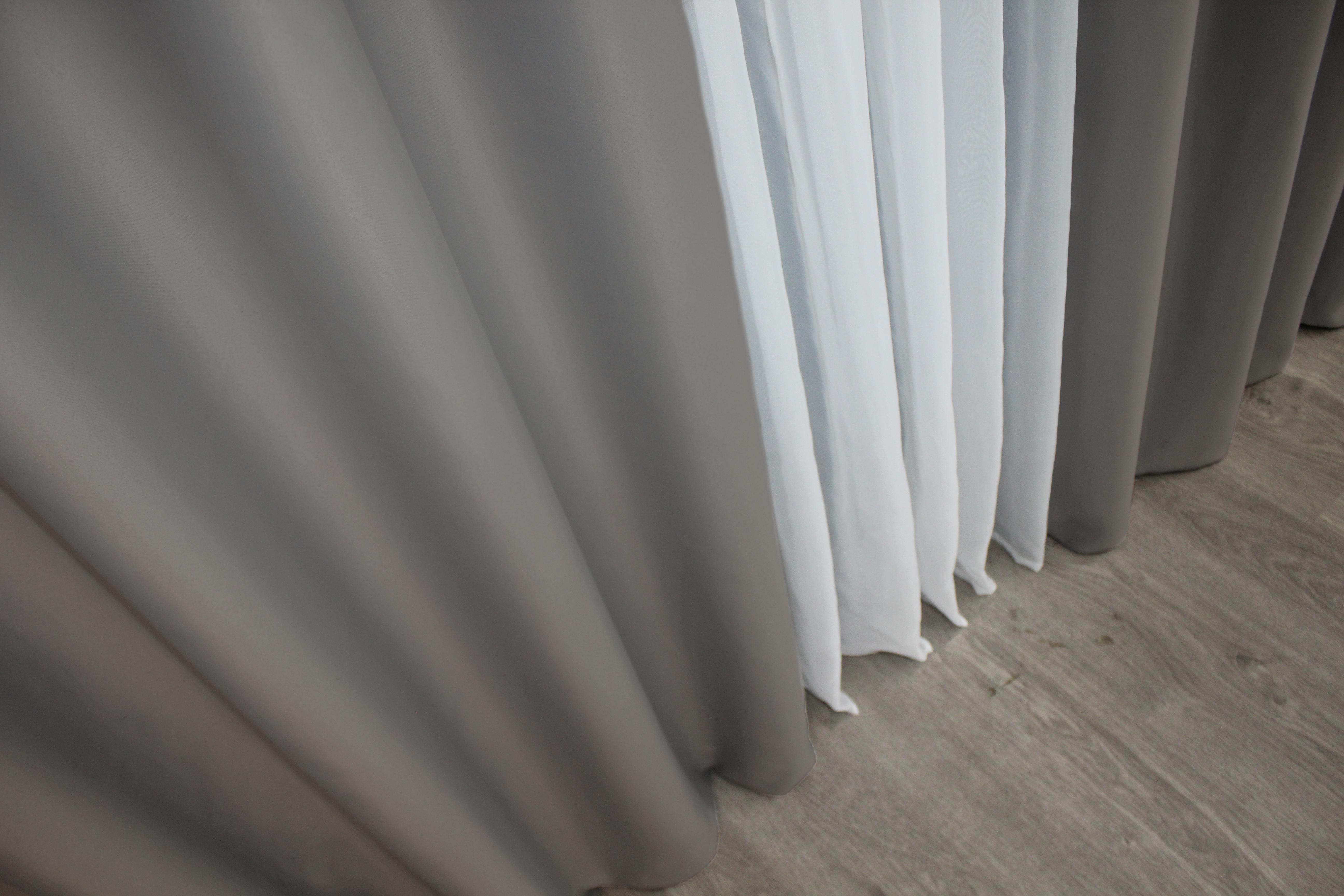 Комплект штор на люверсах VR-Textil Fusion Dimout № 832ш 150х250 см 2 шт. Серый (37-0104) - фото 8 Комплект штор на люверсах VR-Textil Fusion Dimout № 832ш 150х250 см 2 шт. Серый (37-0104) - фото 8