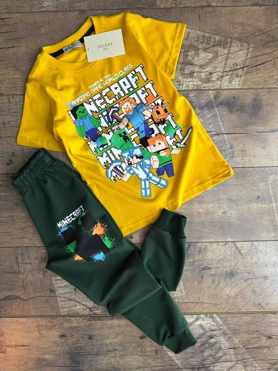 Костюм детский Minecraft футболка и брюки 98-134 см (27222267)