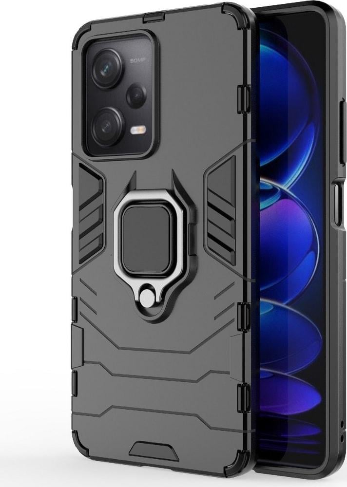 Противоударный чехол Xiaomi Redmi Note 12 5G (подставка кольцо) Black (34237-2B)
