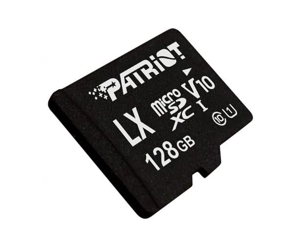 Карта пам'яті Patriot LX Series MicroSDXC UHS-1 10 Class 128Gb Black - фото 1