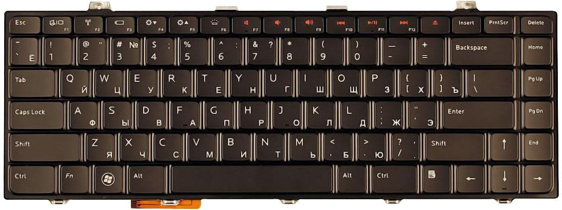 Клавиатура для ноутбука Dell Studio 14/14Z/1440/1450/1457 с подсветкой Light Black