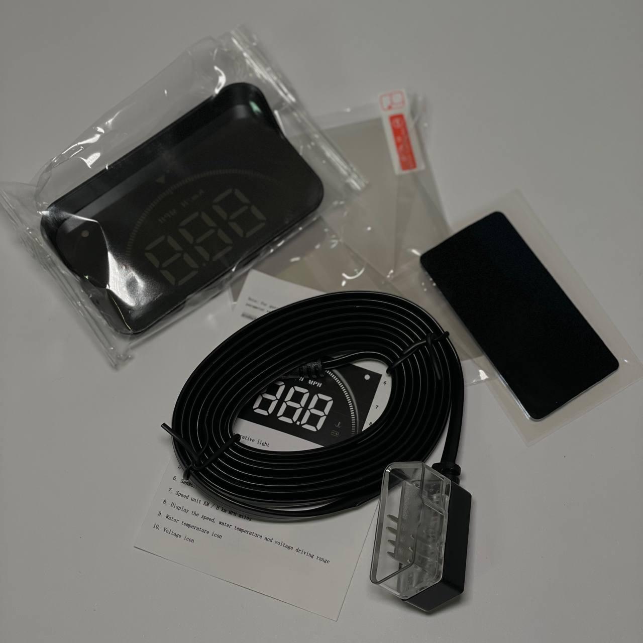 Проекция на лобовое стекло obd2 Hud дисплей скорости в машину спидометр (M8) - фото 2 Проекция на лобовое стекло obd2 Hud дисплей скорости в машину спидометр (M8) - фото 2