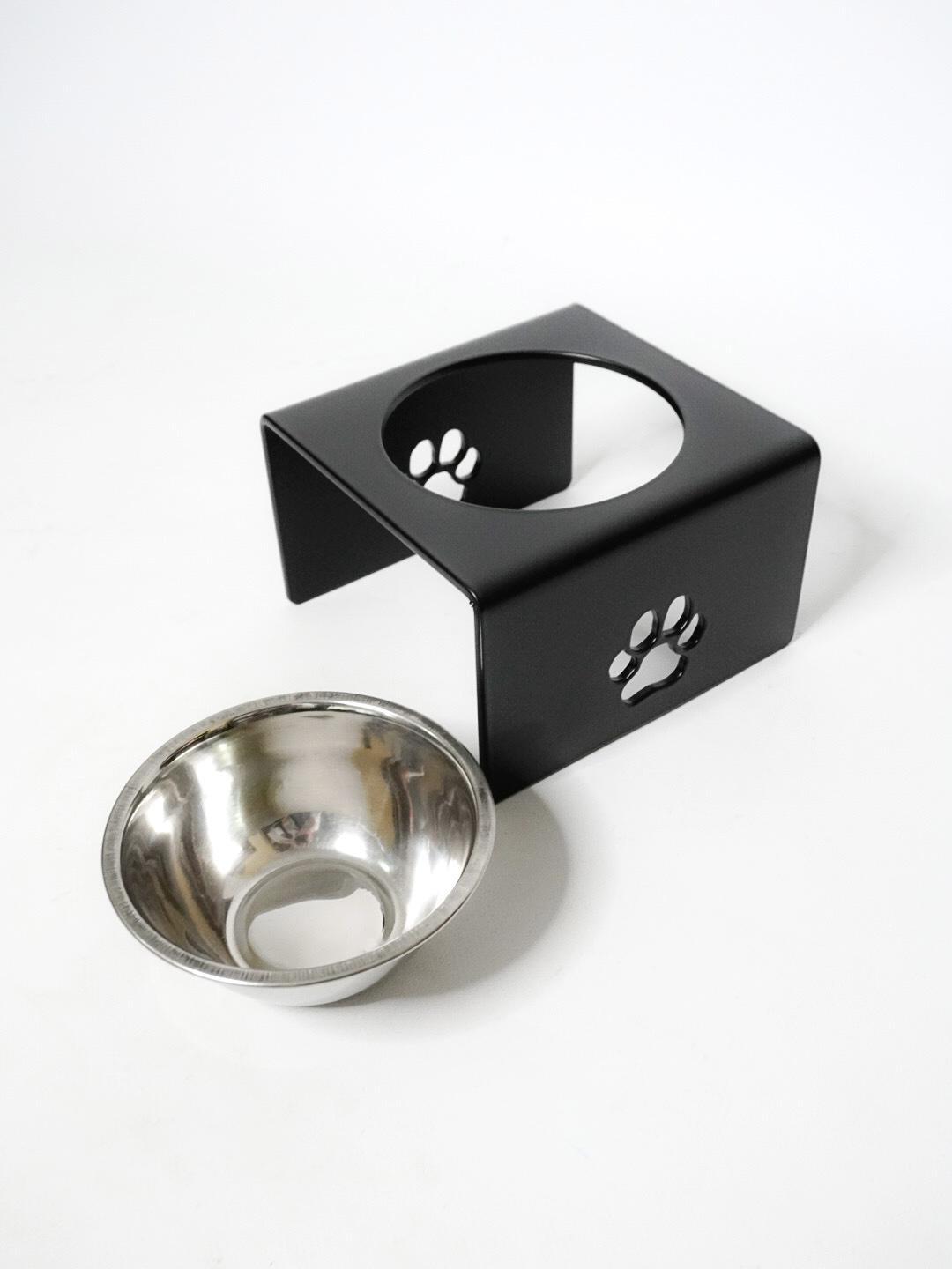 Кормушка My joy подставка для собак мелких пород на 1 миску металл 85 мм 0,2 л Черный (24422854) - фото 3