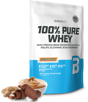 Протеин BioTechUSA 100% Pure Whey 454 g 16 servings Chocolate Peanut Butter - фото 2