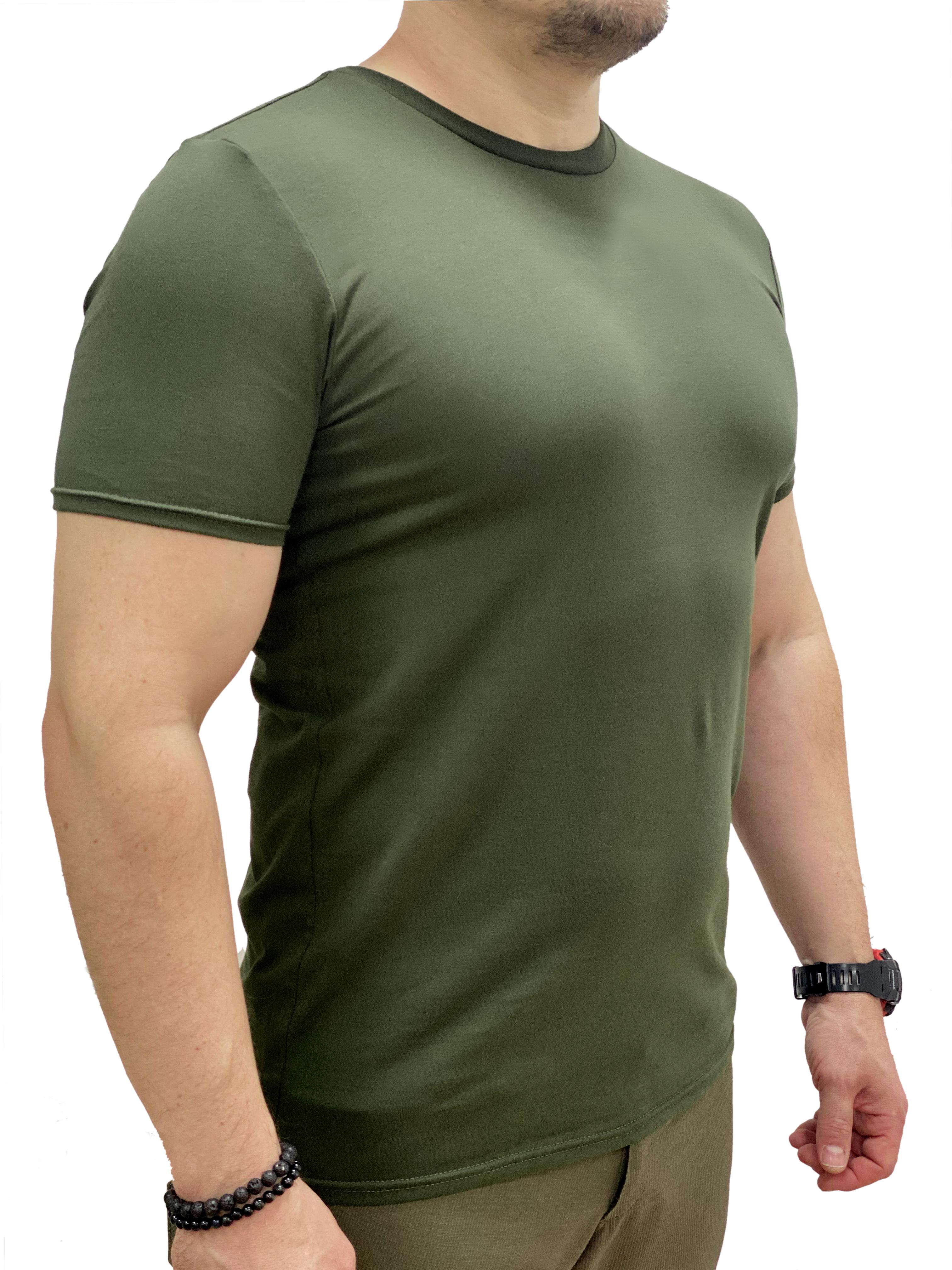 Футболка UMA стрейч кулир S Олива (041101) - фото 6