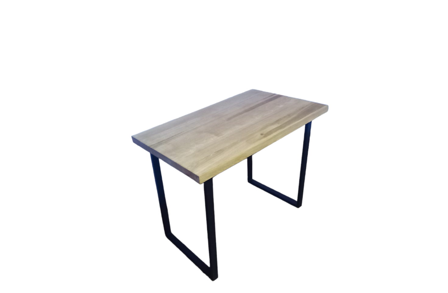 Стол из массива дуба на металлических опорах 100х60 - фото 2