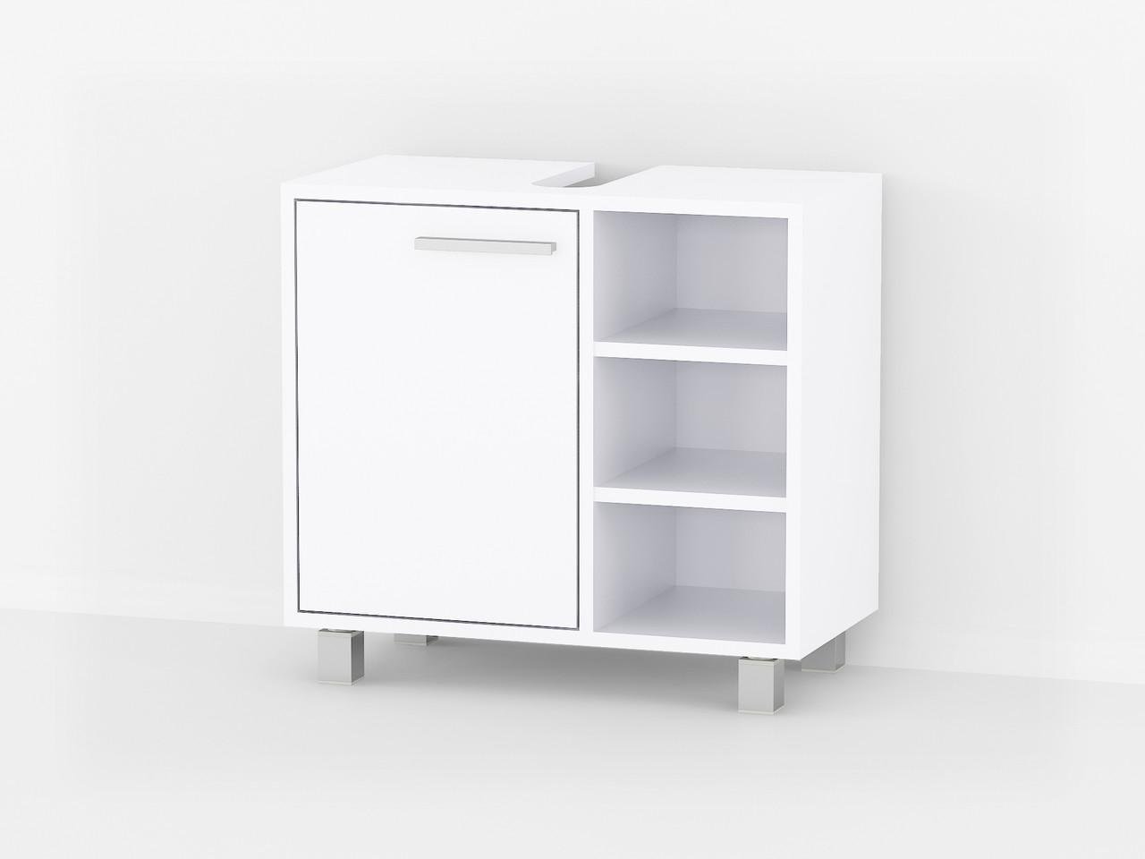 Тумба под умывальник My Room FV-65 с 3 ящиками и дверцой 600x556x311 мм Белый (236527553686008773745742)