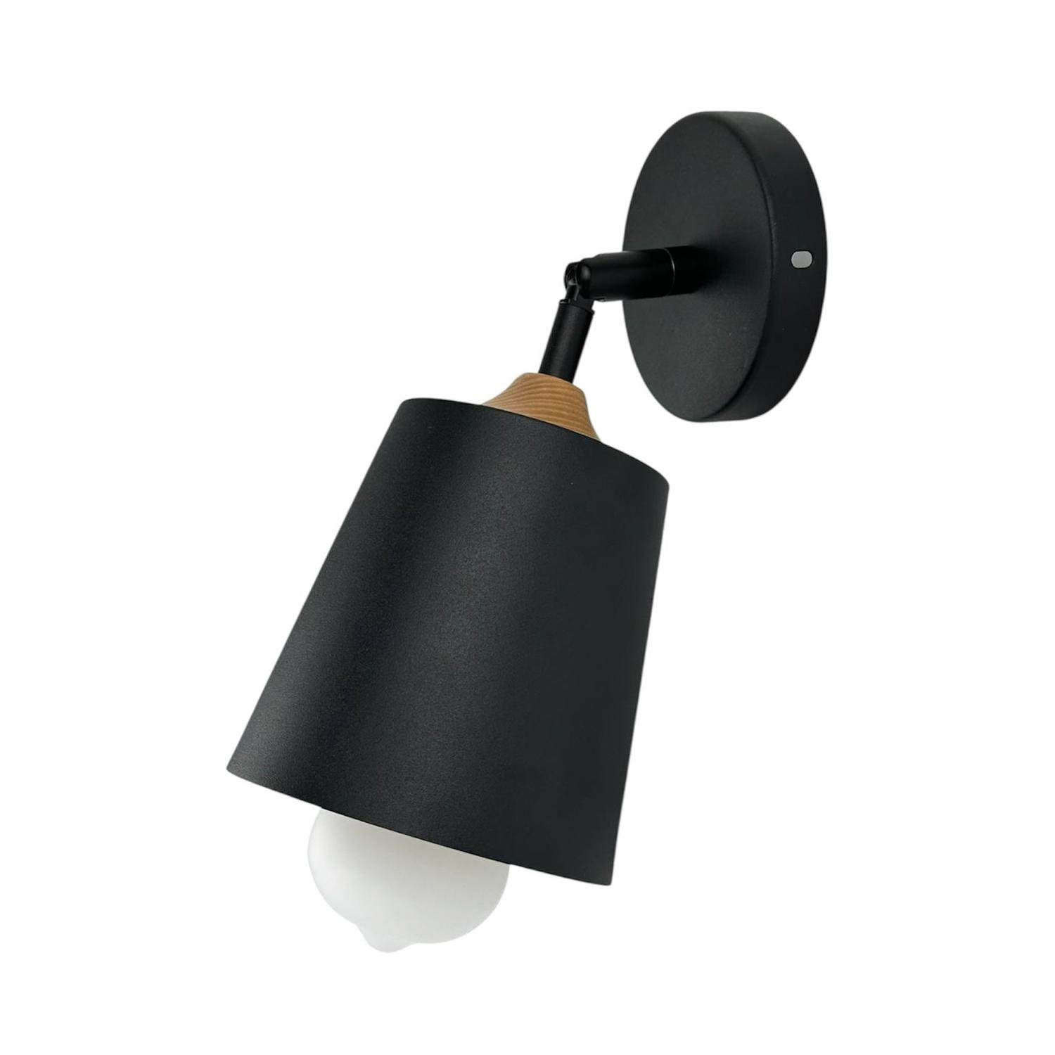 Настенный светильник Darlin с металлическим плафоном Черный (53344)