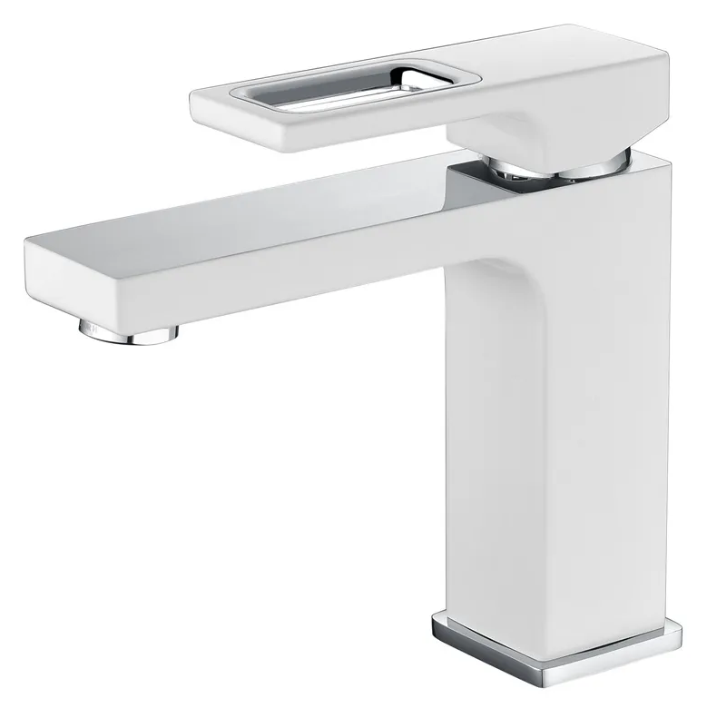 Змішувач для умивальника KOER KB-10009-04 Хром/Білий (KR5975)