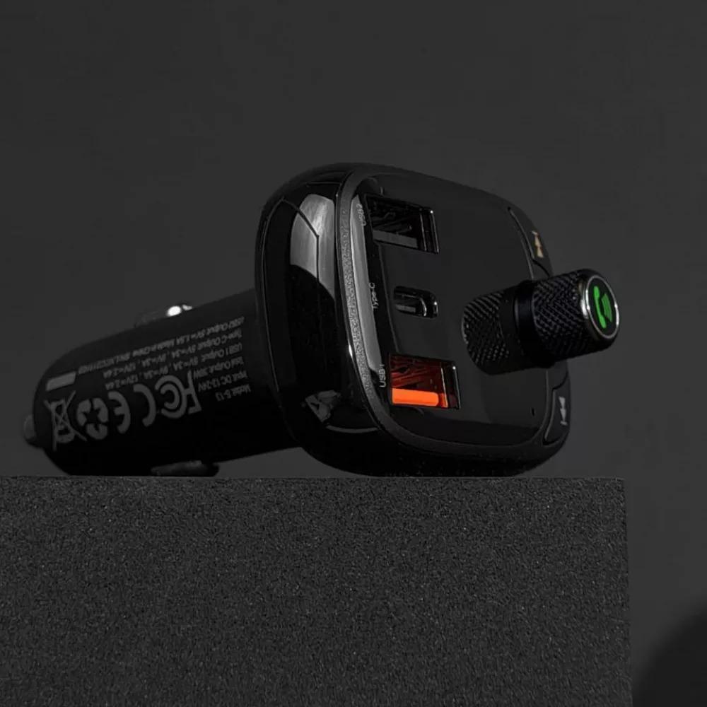 Автомобільний зарядний пристрій BASEUS FM Launcher S-13 36W PD+QC3.0 Type-C+2USB Black - фото 2 Автомобільний зарядний пристрій BASEUS FM Launcher S-13 36W PD+QC3.0 Type-C+2USB Black - фото 2