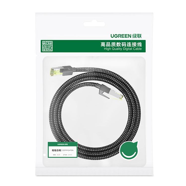 Кабель сетевой патч-корд UGREEN NW150 Cat7 F/FTP Round Ethernet Cable Braided Pure Copper 1 м Black (80421) - фото 10