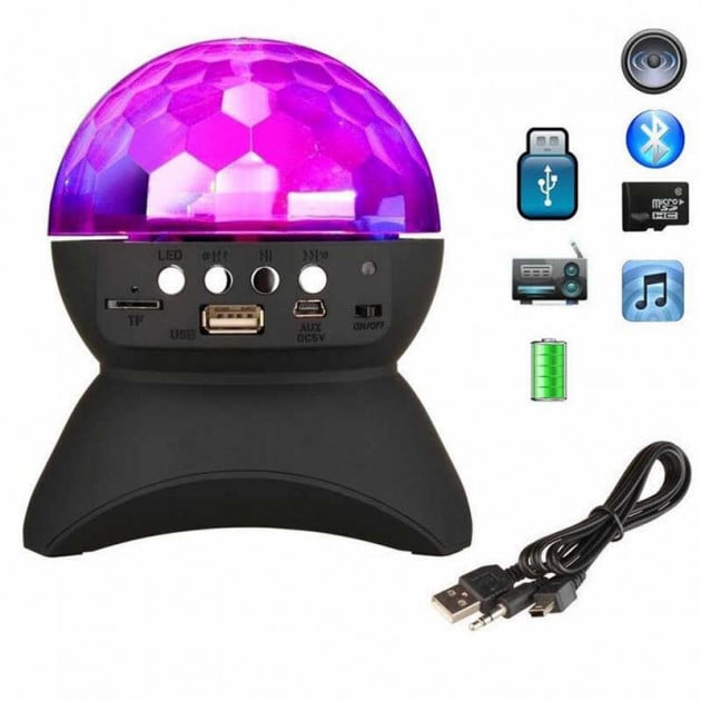 Диско-шар Charging Crystal Magic Ball Bluetooth L-740 Black (3d6c3645) - фото 2