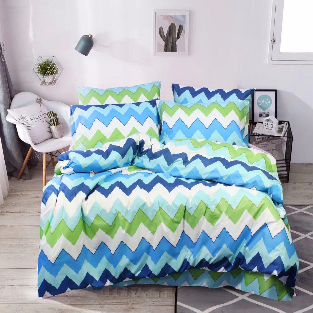 Простынь на резинке МІ0028 200х200х20 см Голубой/Синий/Зеленый (145837)