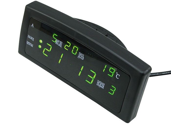 Часы настольные LED CX 909-A с зеленой подсветкой Часы настольные LED CX 909-A с зеленой подсветкой