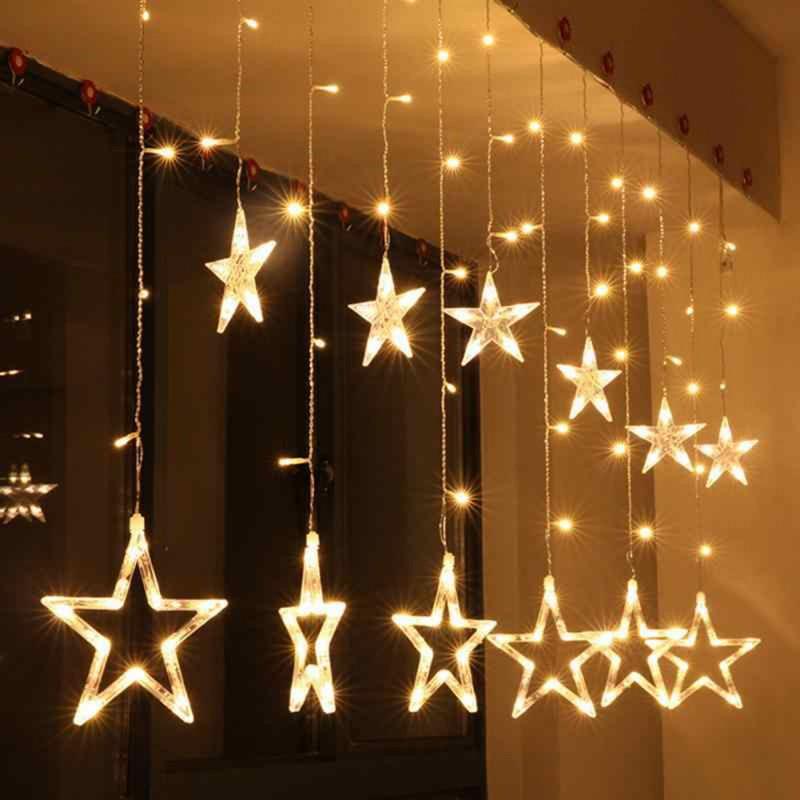 Гирлянда-бахрома Matrix Stars Curtain 12-WW 0,8х0,5 3 м Белый теплый (НФ-00005807)