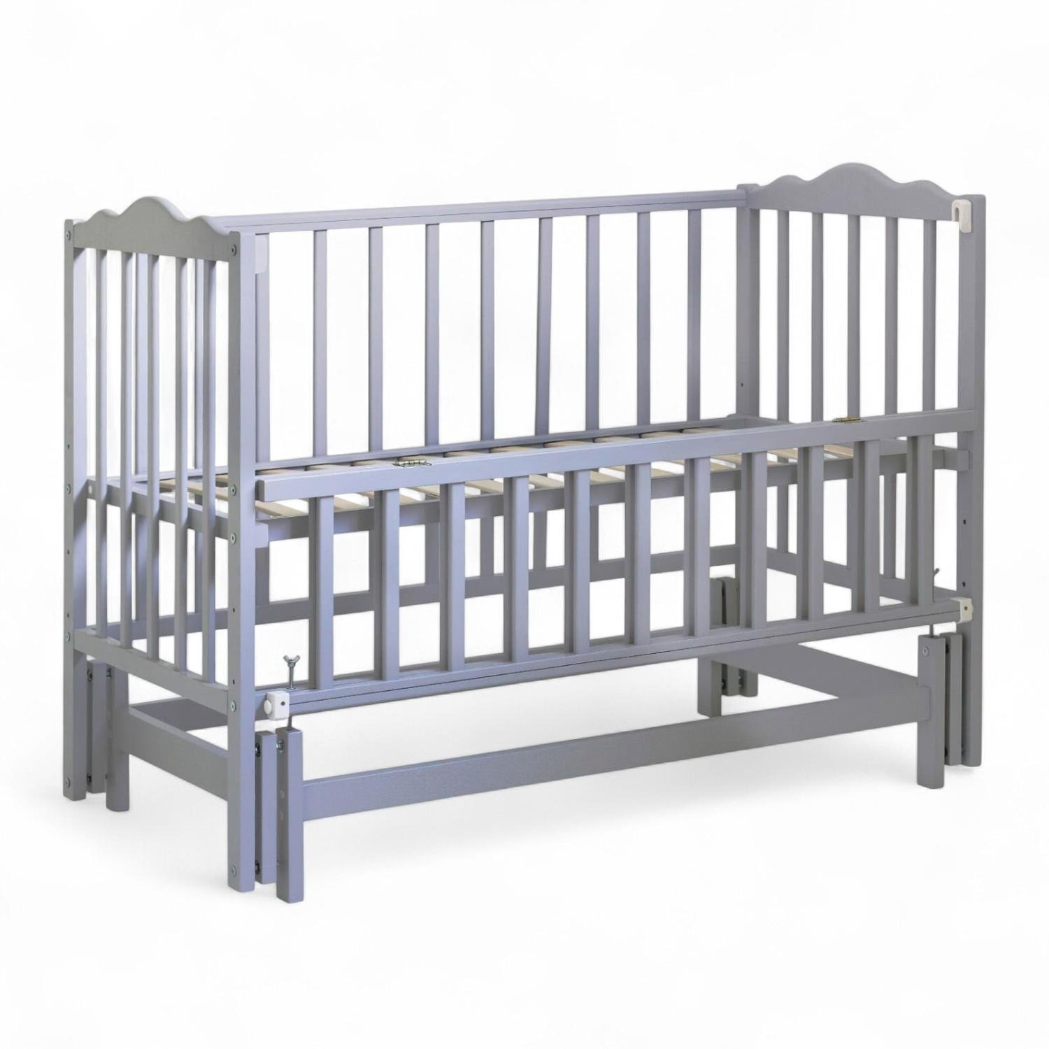 Кровать детская БУК София-2 с маятниковым механизмом Серый Кровать детская БУК София-2 с маятниковым механизмом Серый