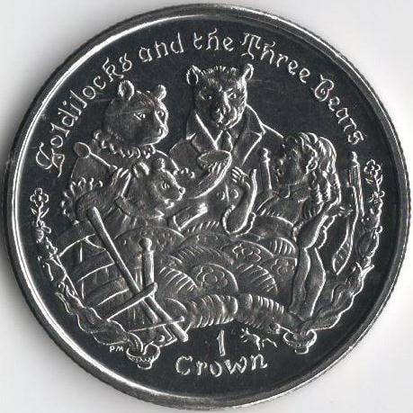 Коллекционная монета Остров Мэн 1 крона 2006 Сказка Три медведя UNC (KM#1323.1) Коллекционная монета Остров Мэн 1 крона 2006 Сказка Три медведя UNC (KM#1323.1)