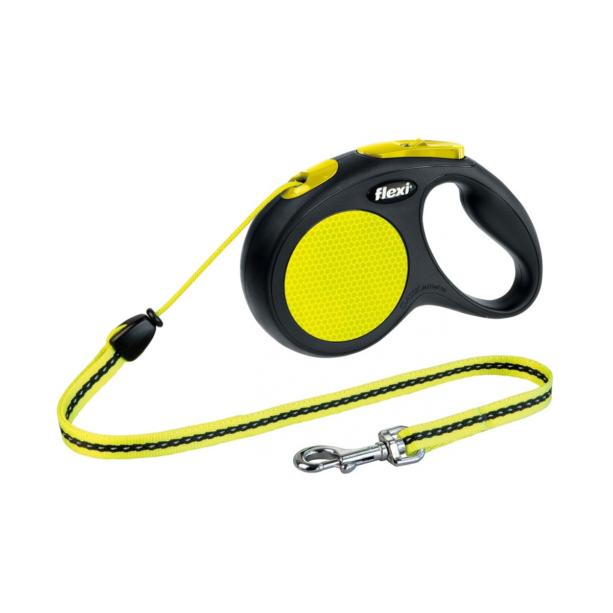 Поводок-рулетка Flexi с тросом New Neon M 5 м 20 кг Желтый