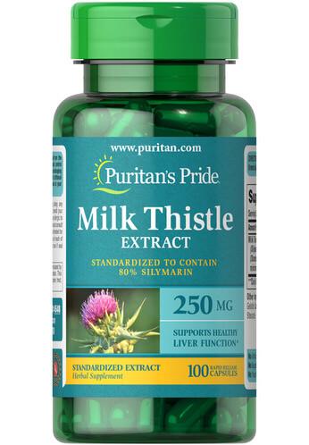 Расторопша Силимарин Puritan's Pride Milk Thistle Standardized 250 мг Silymarin 100 капс. (4548)