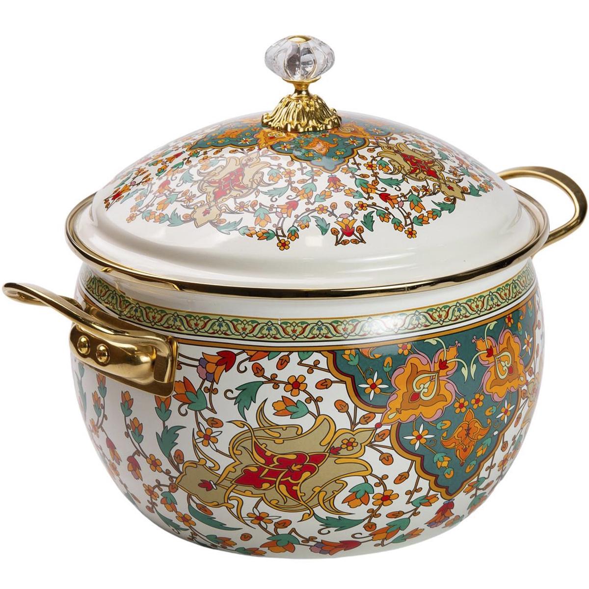 Кастрюля эмалированная в восточном стиле 5 л (HP-2-116)