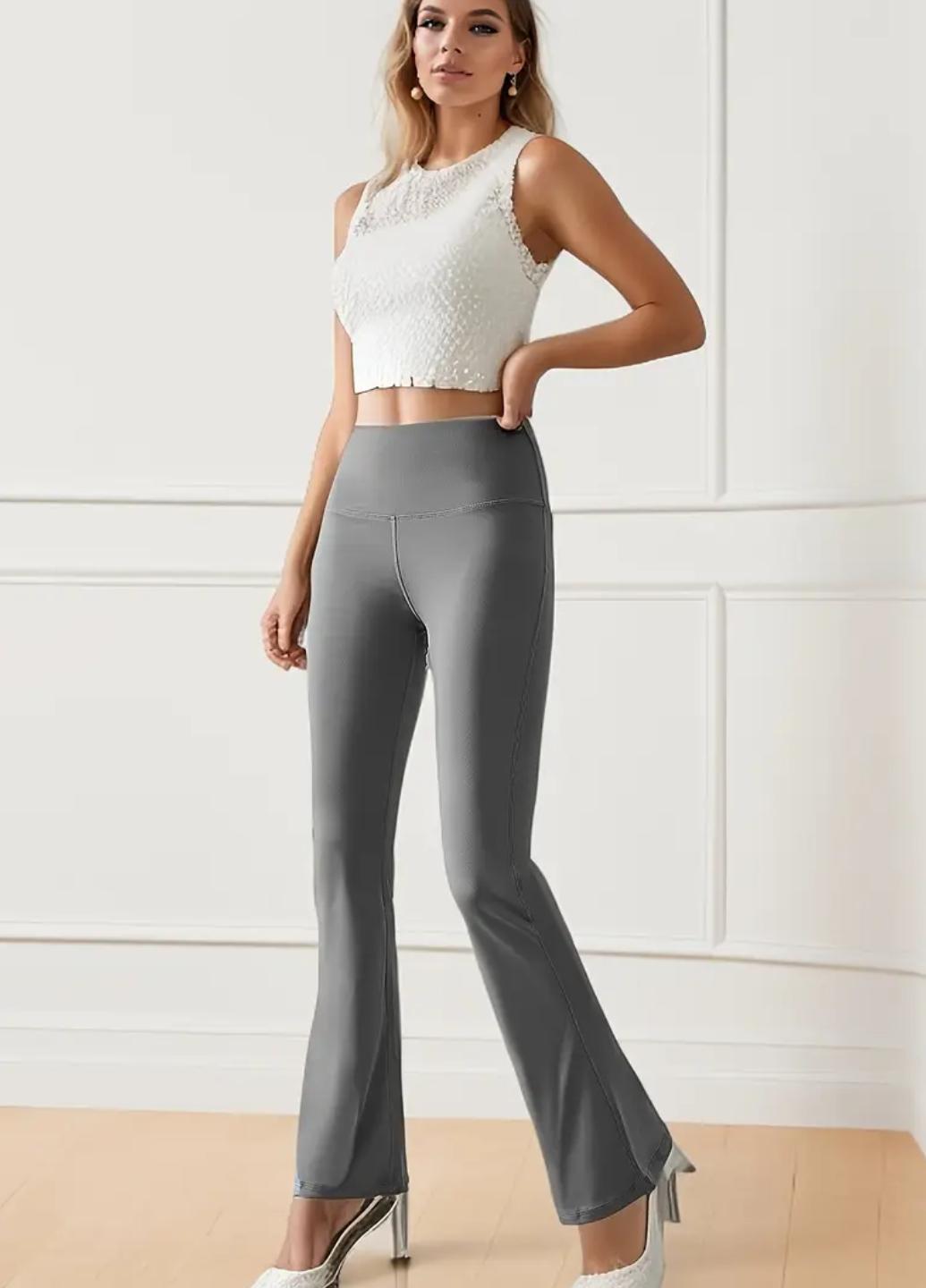 Леггинсы клеш женские спортивные Comfort Style C4 XL Серый (1853-46-01) - фото 5