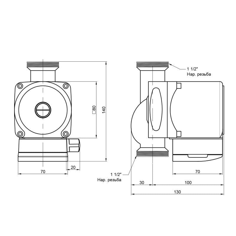 Насос циркуляційний Grundfos ups 25-40 130 - фото 4