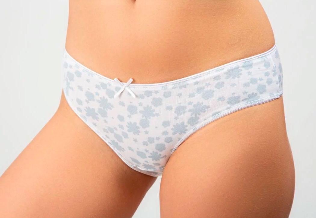 Трусики женские Roksana слипы с низкой посадкой хлопковые цветочки S Белый (88/16553)