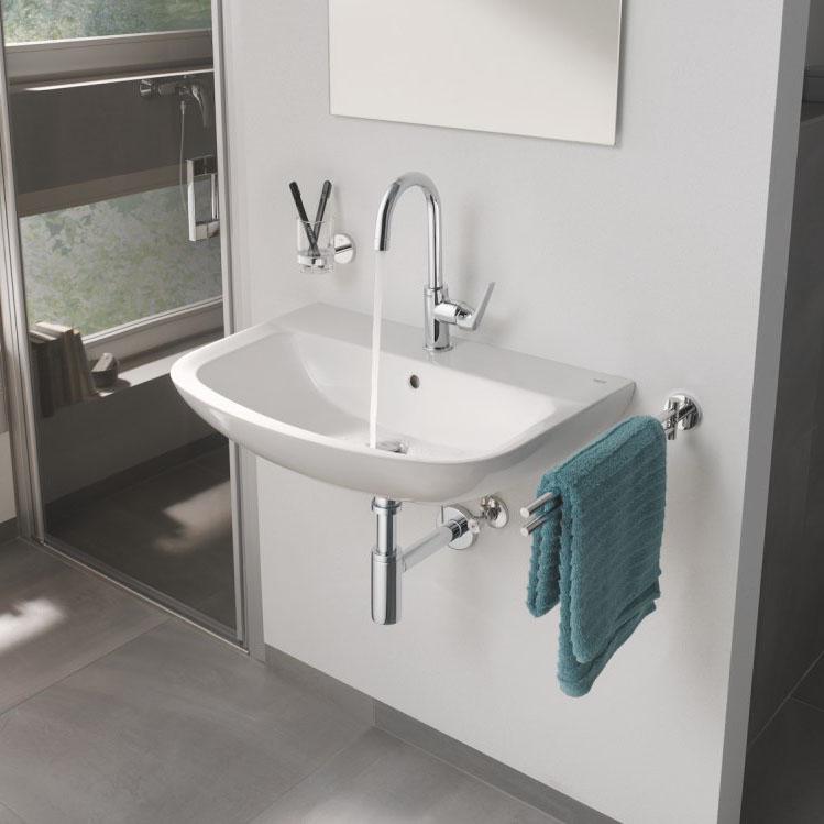 Умывальник подвесной Grohe Bau Ceramic 55,3х38,6 см Белый (39440000) - фото 5