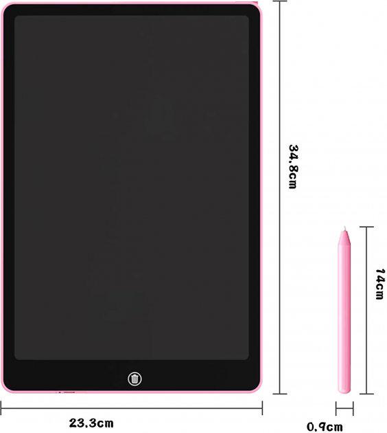 Планшет LCD графічний Writing Tablet для малювання 16" Pink (HP0050643) - фото 2