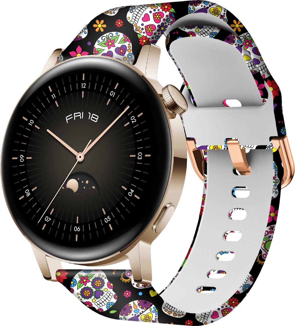 Ремешок Colorful для Huawei Watch GT3 Skull 42 мм (28618)
