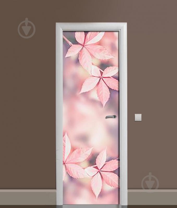 Наклейка на дверь Zatarga «Листья дикого винограда» 650х2000 мм виниловая 3Д наклейка декор самоклеящаяся Наклейка на дверь Zatarga «Листья дикого винограда» 650х2000 мм виниловая 3Д наклейка декор самоклеящаяся