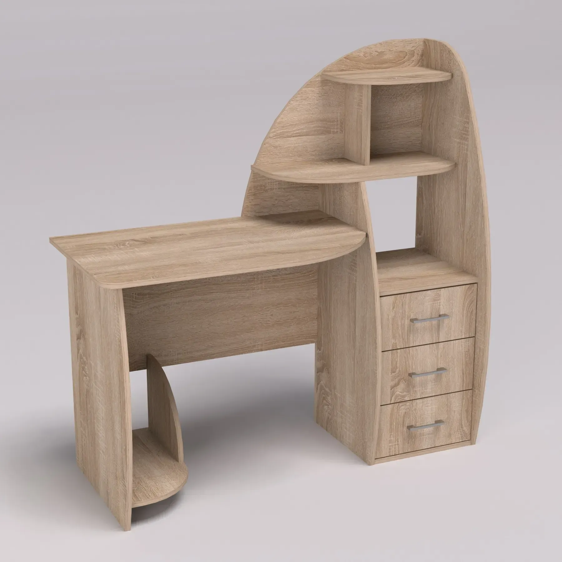 Стіл письмовий Kontinent СКП-2 №10 130х55х130 см Дуб Сонома (63116429) - фото 3 Стіл письмовий Kontinent СКП-2 №10 130х55х130 см Дуб Сонома (63116429) - фото 3