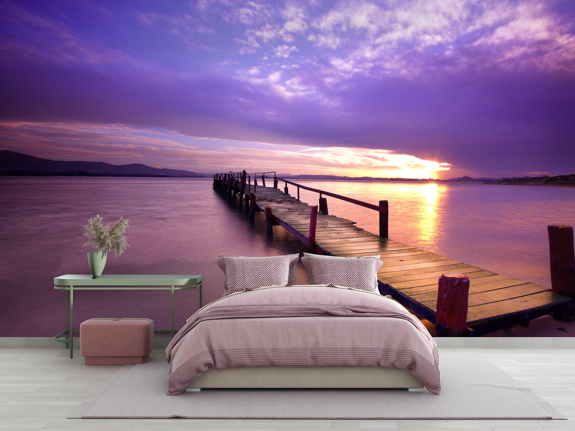 Фотообои флизелиновые Styleo Print-walls Закат на пирсе 0266 300х200 см (Pw-0266)