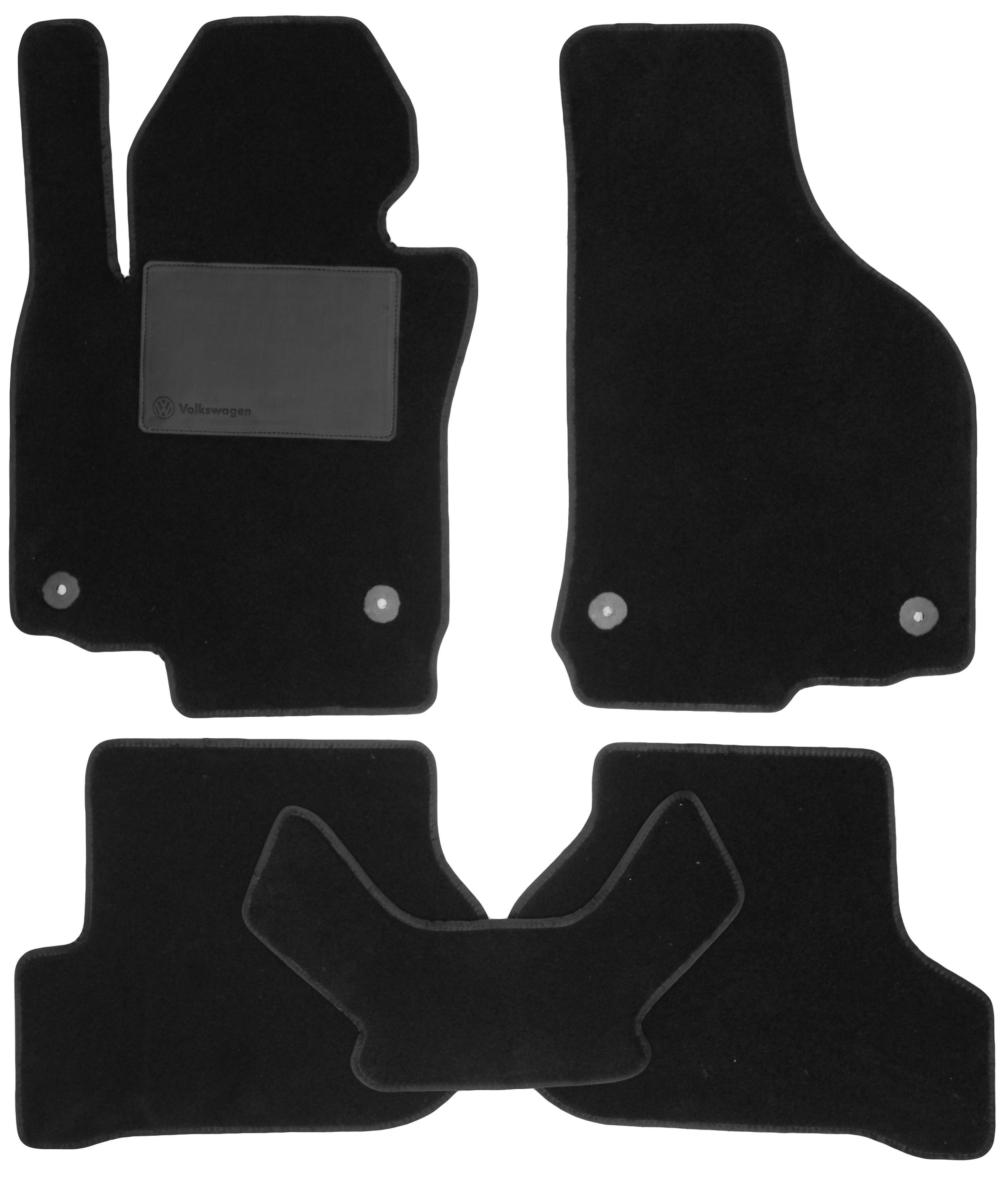 Коврики в салон для Volkswagen Golf VI '09-12 текстильные Черный (165585)