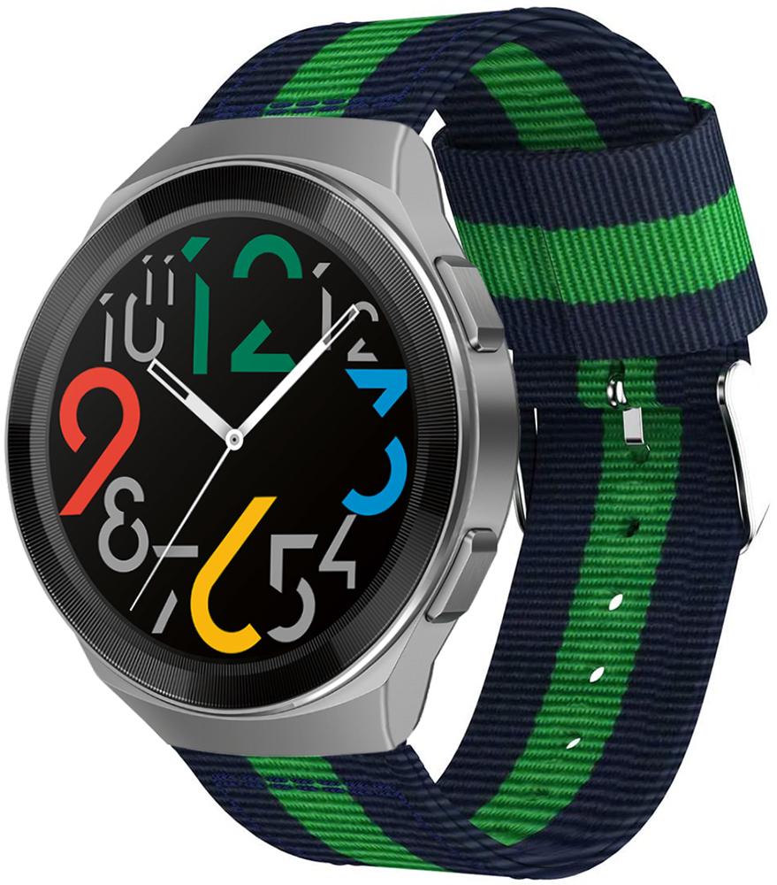Ремешок тканевый Canvas для Huawei Watch GT2e 46 мм Blue/Green (19675)
