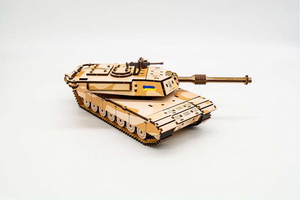 Пазл із дерева механічний PuzzleOK 3D Танк Абрамс 187 деталей - фото 4 Пазл із дерева механічний PuzzleOK 3D Танк Абрамс 187 деталей - фото 4