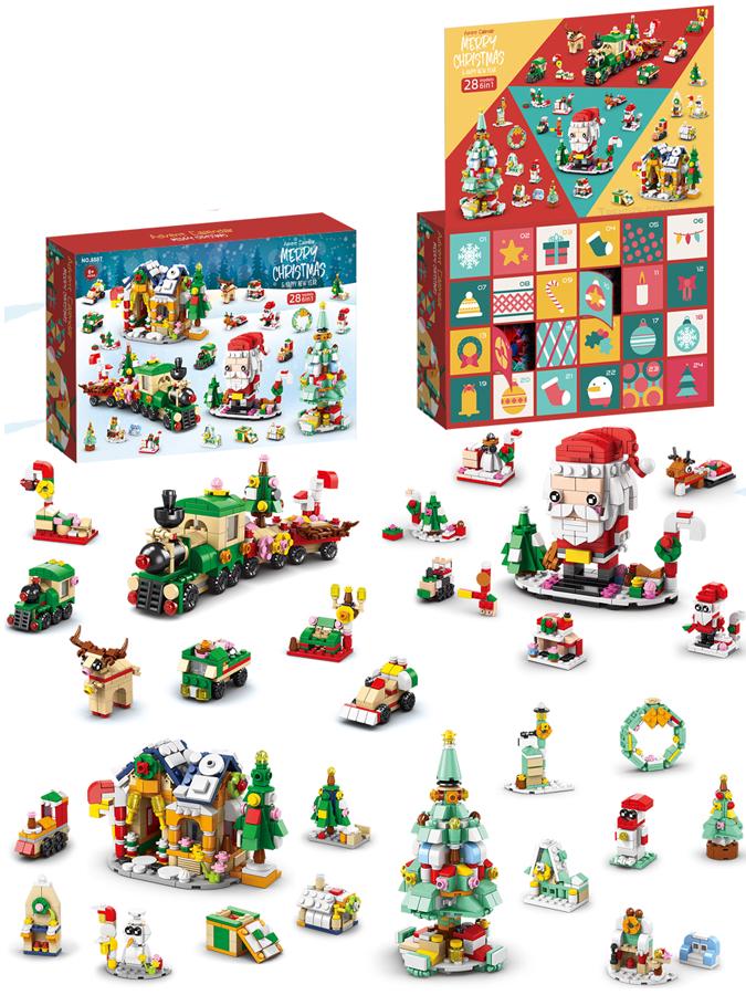 Конструктор Адвент-календар Merry Christmas & Happy New Year на 1123 деталі на 28 моделей (29696309)