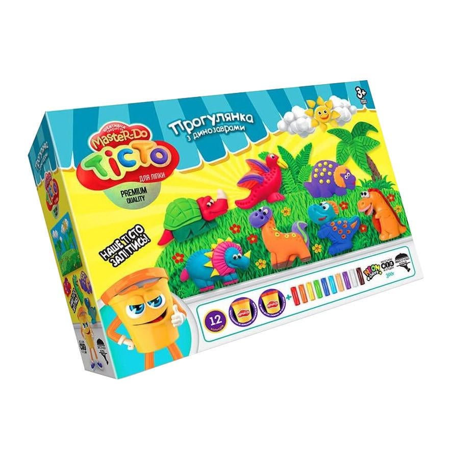 Набір для творчості тісто для ліплення Danko Toys Master Do TMD-07-01-04U Прогулянка з динозаврами (RLT23857s31034)