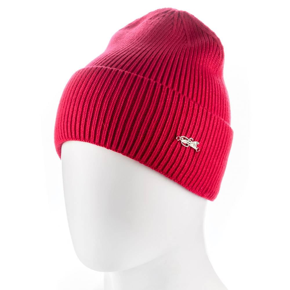 Шапка Actrics WH823 на флисовой подкладке с отворотом одинарной вязки Красный