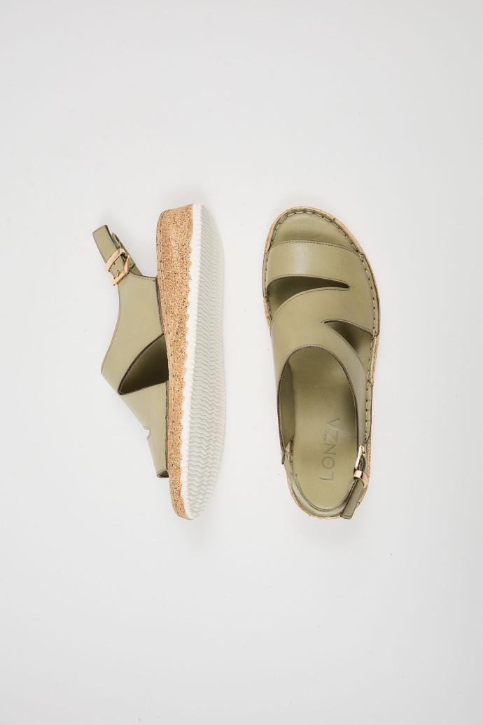 Босоніжки жіночі LONZA шкіряні р. 38 Зелений (200238)