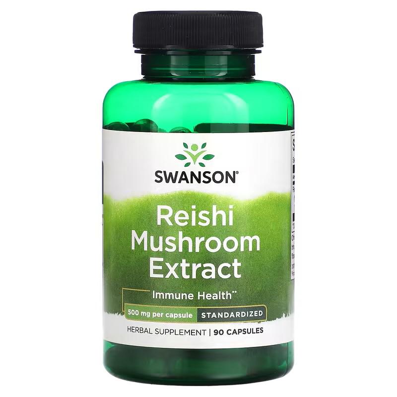 Экстракт гриба рейши Swanson Reishi Mushroom Extract Standardized 500 mg 90 capsules