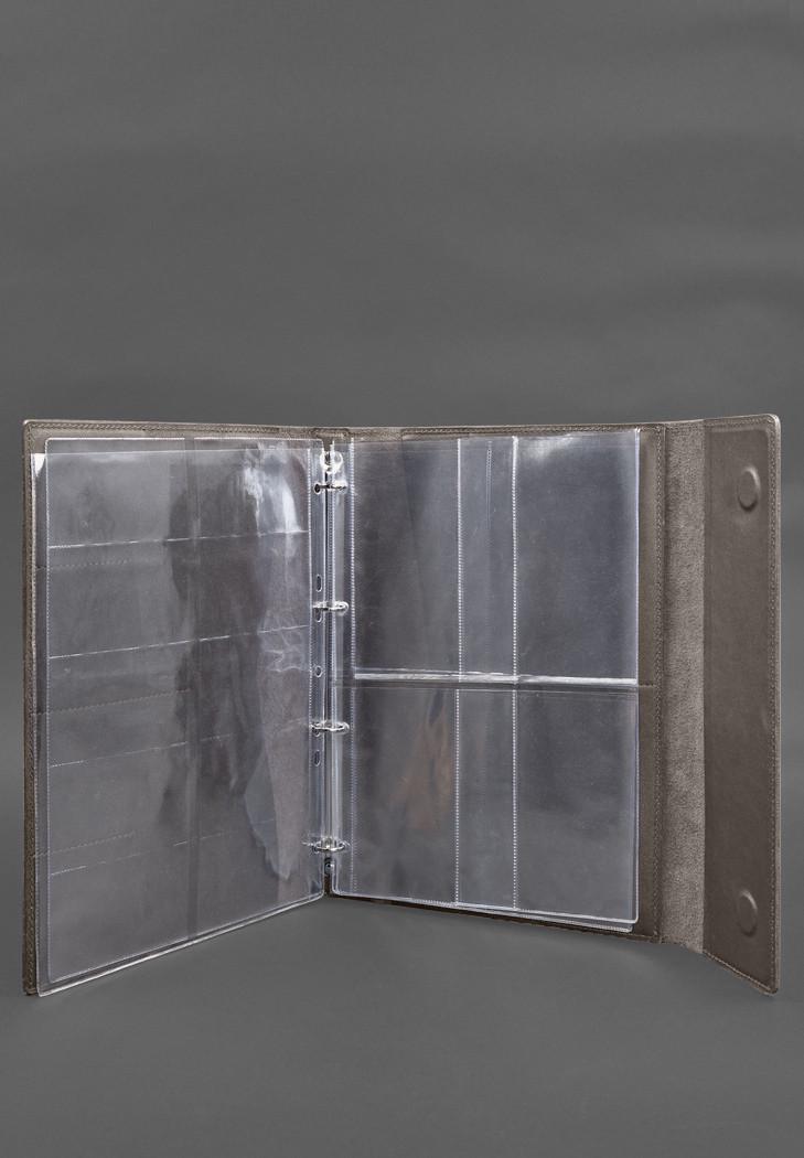 Папка шкіряна для документів сімейна А4 на сегрегаторі з файлами Темно-бежевий(A-028629) - фото 3 Папка шкіряна для документів сімейна А4 на сегрегаторі з файлами Темно-бежевий(A-028629) - фото 3