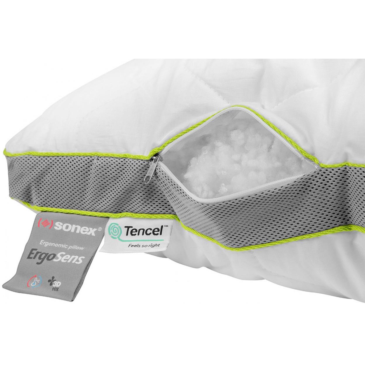 Подушка эргономичная Sonex SO102357 на молнии 50х70 см Белый (2304062000) - фото 2
