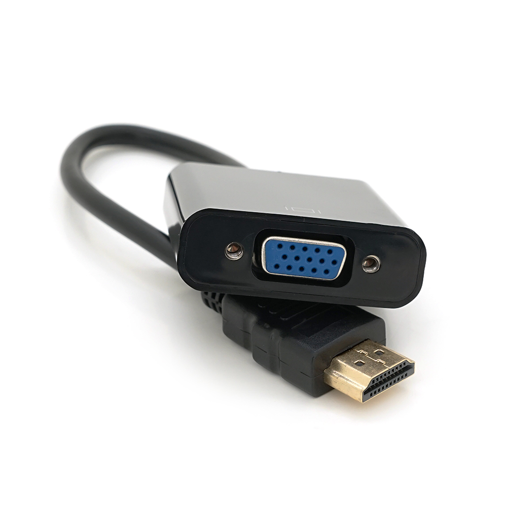 Конвертер HDMI на VGA 10 см 4K Черный (26301597)